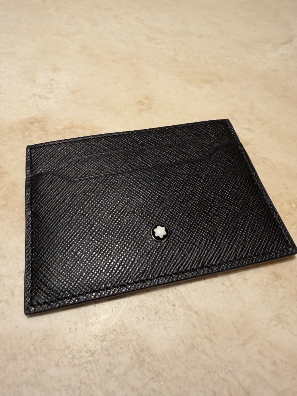 Montblanc Sartorial Credit Card Holder - Black Saffiano leather 5CC - New